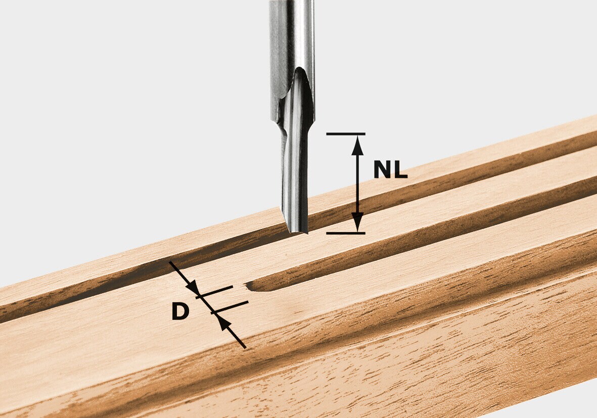 Notfräs vändskär HS. Enskärig med bottenskär skaft 8 mm