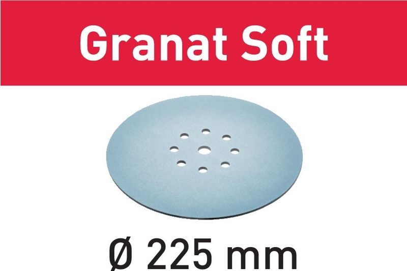 Festool Slippapper Granat Soft D225 P180 GR SOFT/25