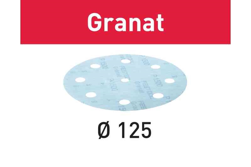 Festool Slippapper STF D125/8 P1500 GR/50 Granat