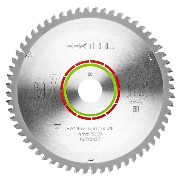 Festool Sågklinga LAMINATE/HPL HW 216x2,3x30 WZ/FA60