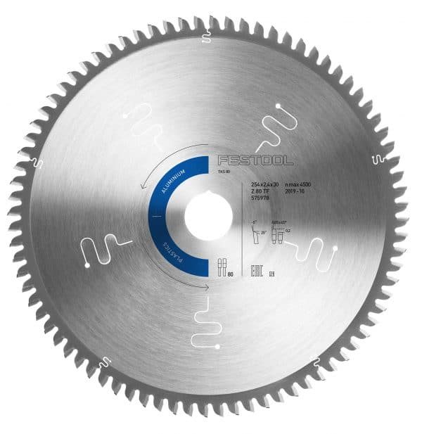 Festool Sågklinga ALUMINIUM/PLASTICS HW 254x2,4x30 TF80 A