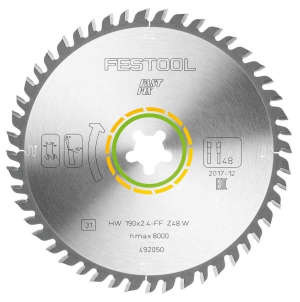 Festool Sågklinga WOOD FINE CUT HW 190x2,4 FF W48