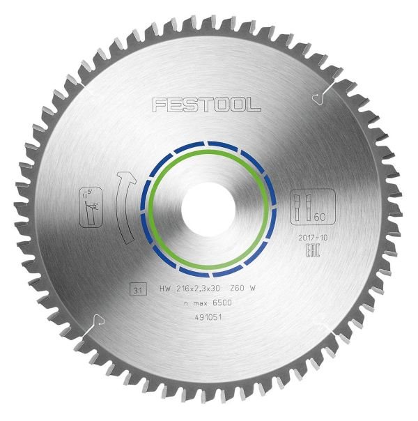 Festool Sågklinga ALUMINIUM/PLASTICS HW 216x2,3x30 W60