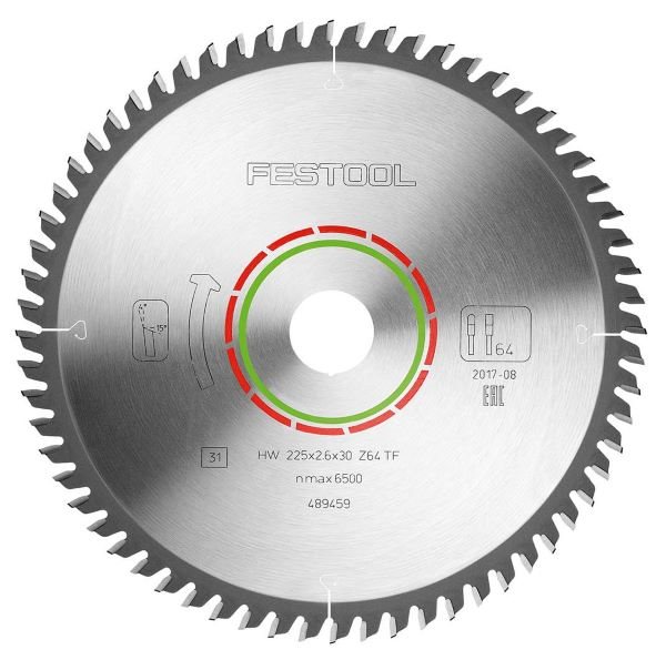 Festool Sågklinga LAMINATE/HPL HW 225x2,6x30 TF64