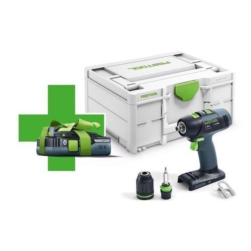 Festool Skruvdragare T 18+3-Basic-4,0
