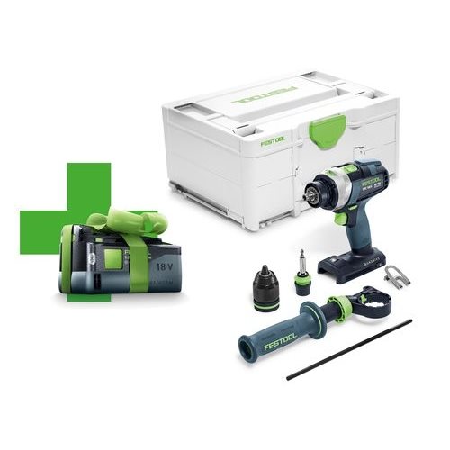 Festool Skruvdragare & slagborr QUADRIVE TPC 18/4 I-Basic-5,0