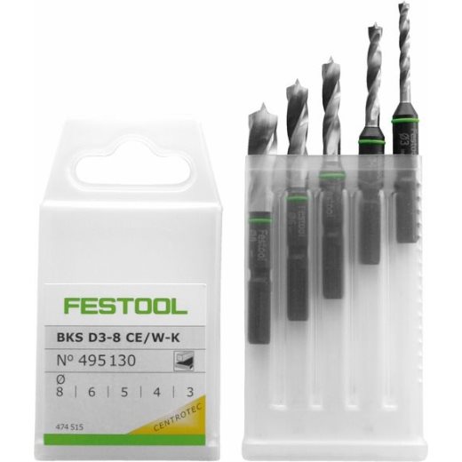 Festool Borrkassett BKS D 3-8 CE/W-K
