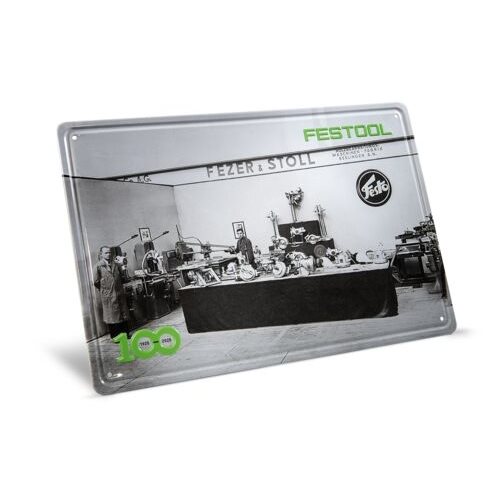 Festool Plåtskylt Retro mässmonter 100 år MES-FT2 100Y