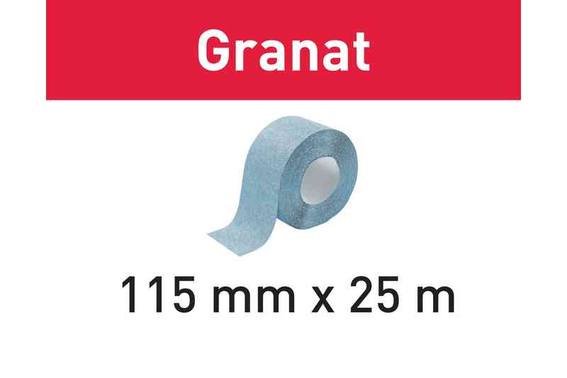 Festool Slippappersrulle Granat 115x25m P80 GR