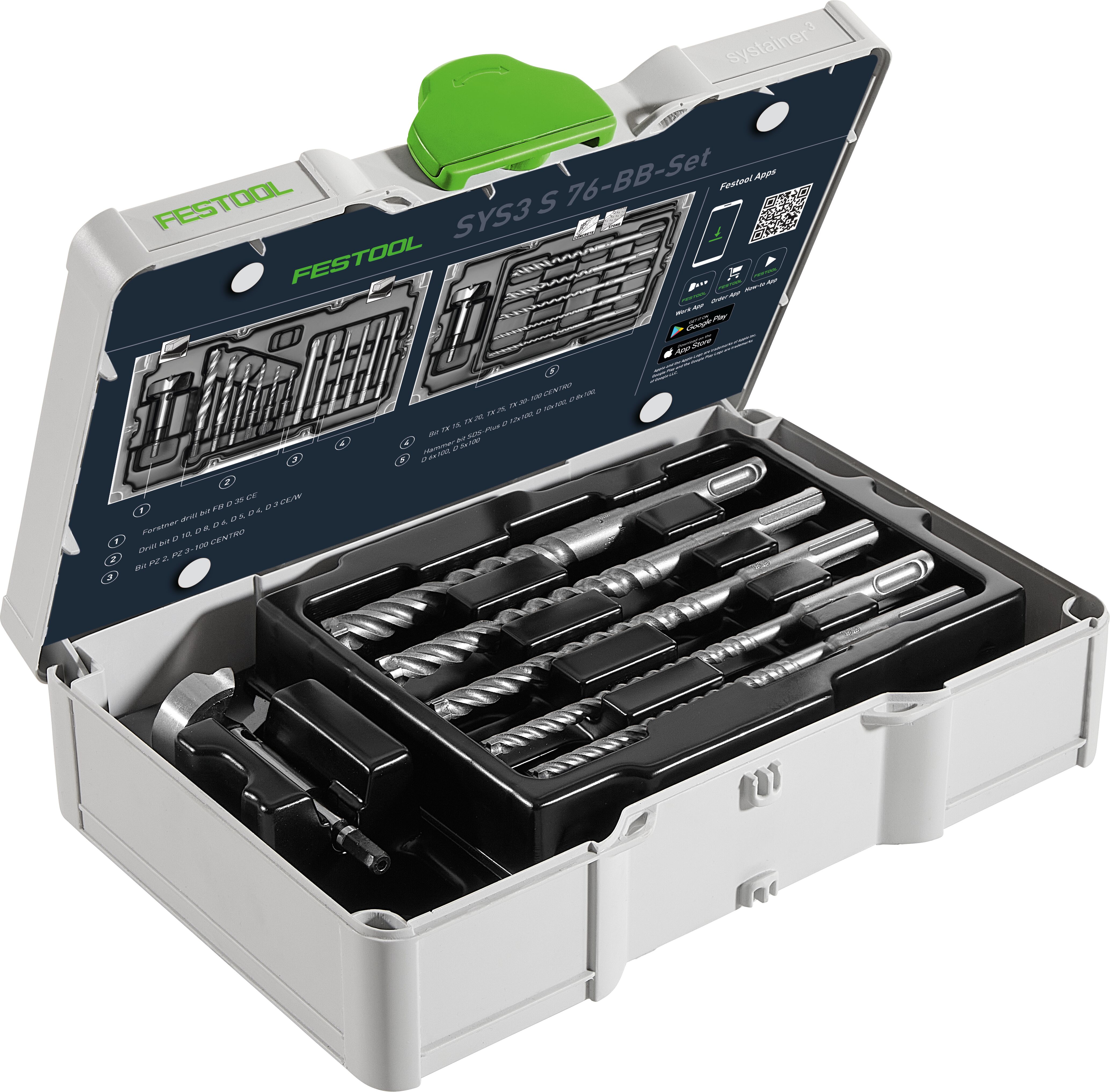 Festool Bits- och borrset SYS3 S 76-BB-Set