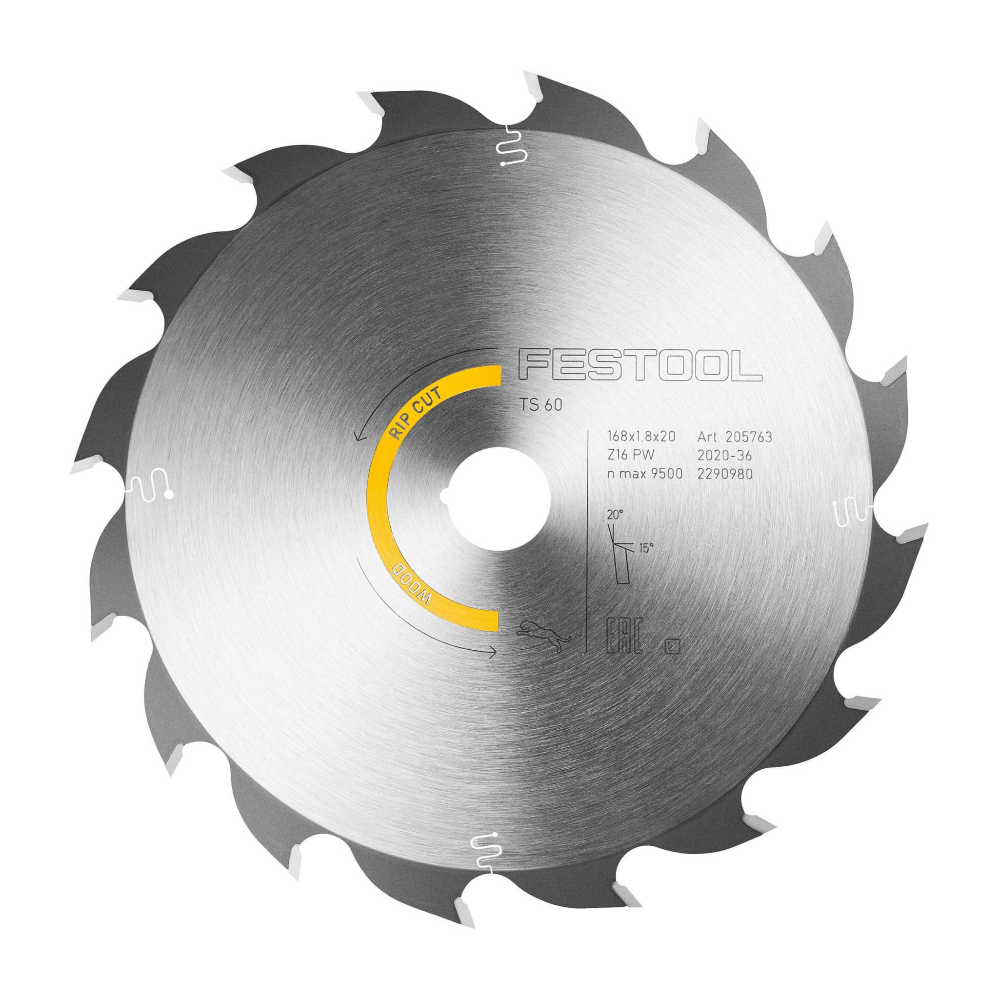 Festool Sågklinga WOOD RIP CUT HW 168x1,8x20 PW16