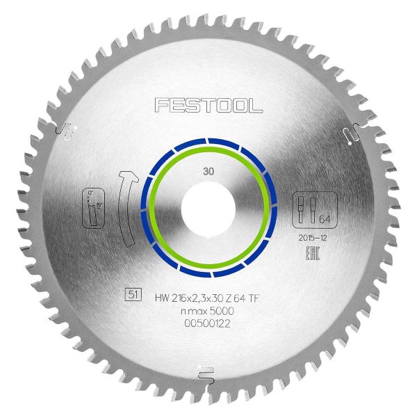 Festool Sågklinga ALUMINIUM/PLASTICS HW 216x2,3x30 TF64