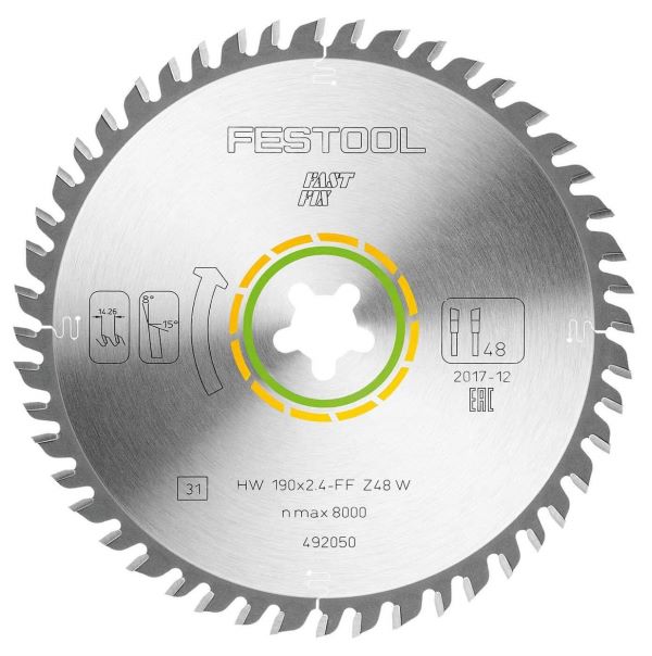 Festool Sågklinga WOOD FINE CUT HW 190x2,4 FF W48