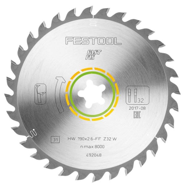 Festool Sågklinga WOOD UNIVERSAL HW 190x2,6 FF W32