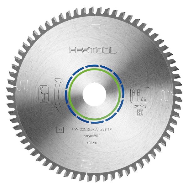 Festool Sågklinga ALUMINIUM/PLASTICS HW 225x2,6x30 TF68