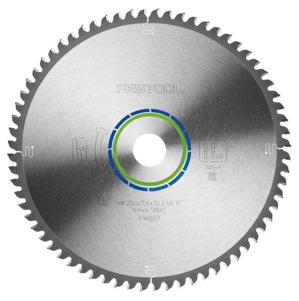 Festool Sågklinga ALUMINIUM/PLASTICS HW 260x2,4x30 TF68
