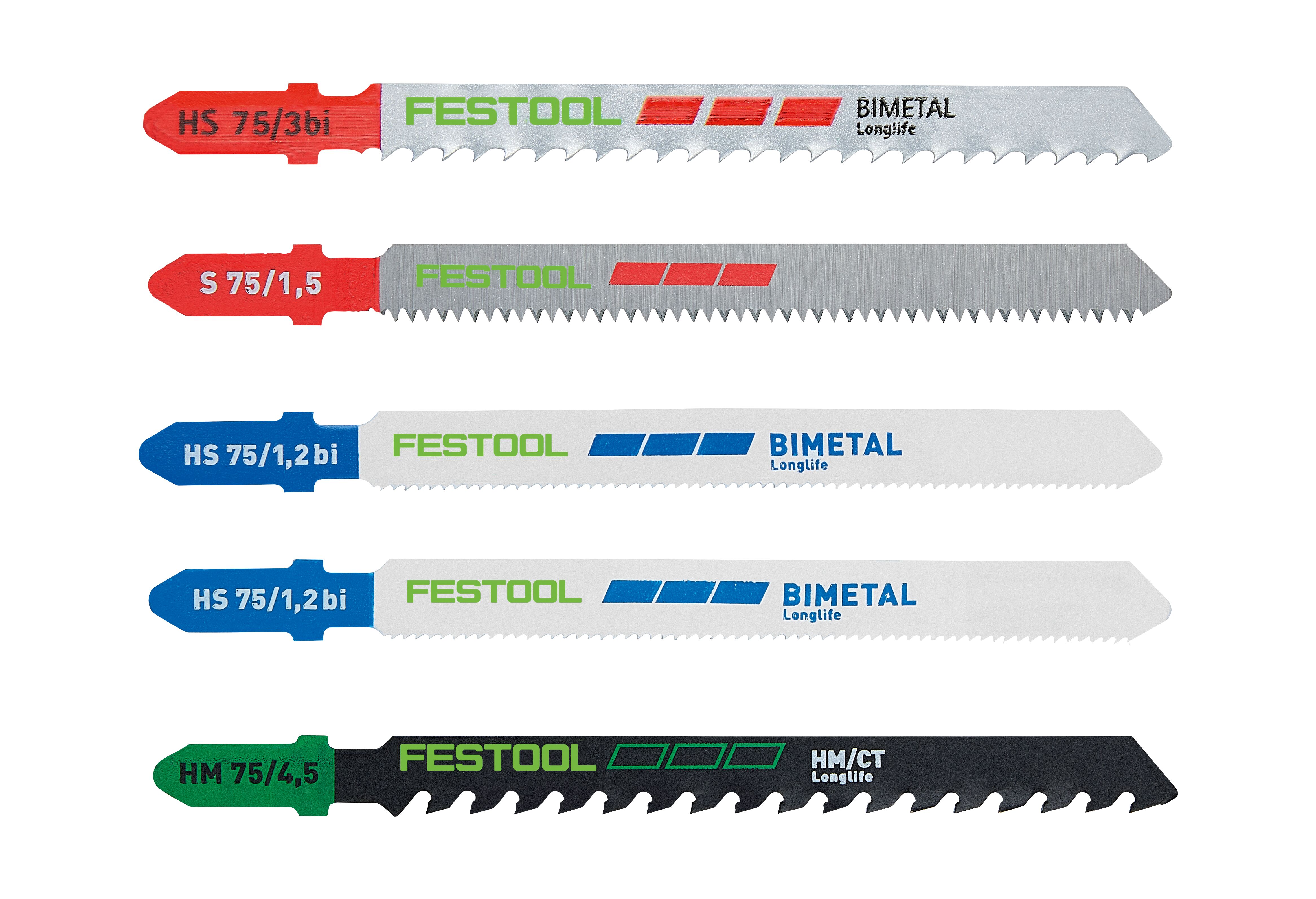 Festool Sticksågsblad i set STS-Sort/21 P/M/B