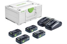 Festool Laddpaket SYS 18V 4x4,0/TCL 6 DUO